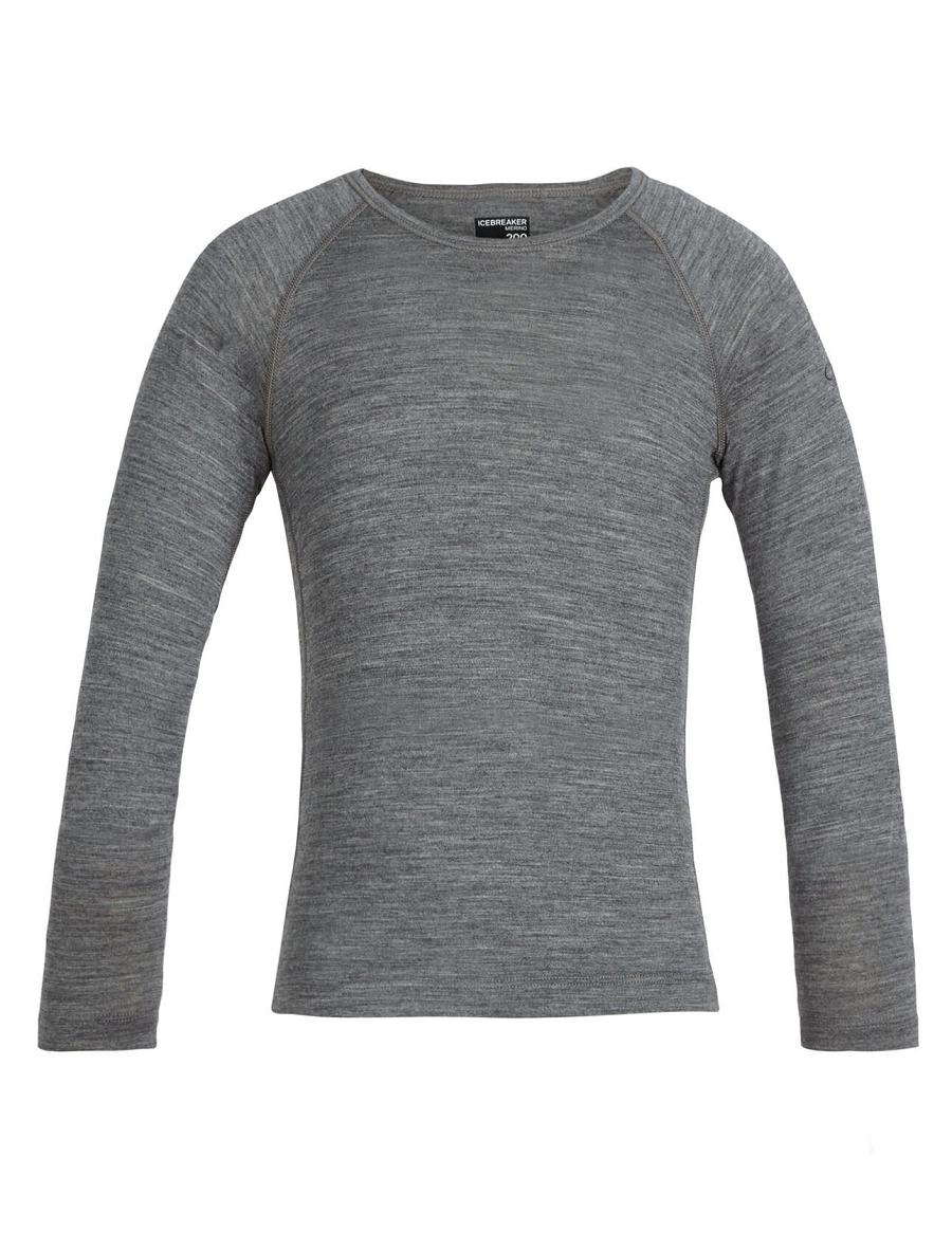 Icebreaker Merino 200 Oasis Crewe Thermal Top Lasten Long Sleeve Harmaat | FI 1944JPQJ